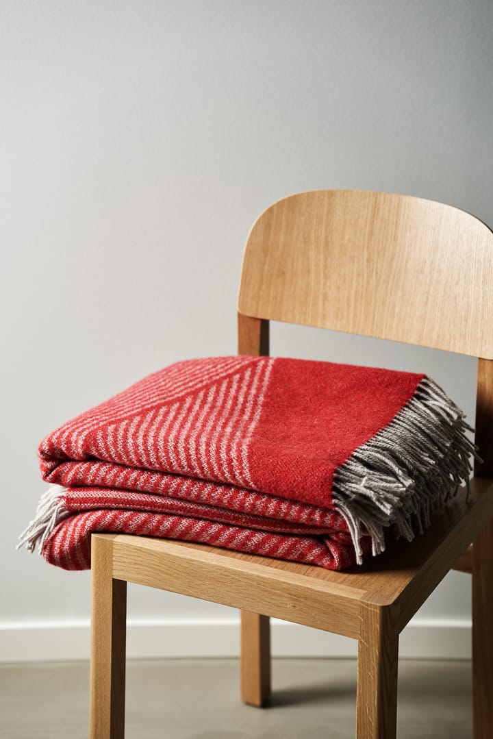 Plaid in lana Rectangles, edizione stagionale, 130x185 cm, Rosso NJRD