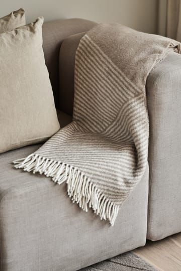 Plaid in lana Stripes 130x185 cm - Beige - NJRD