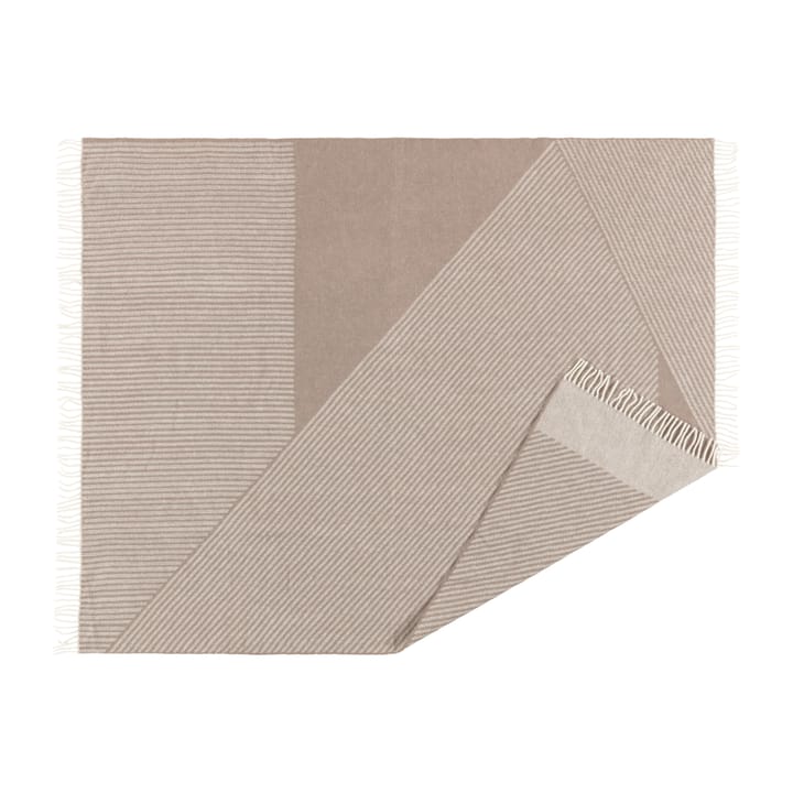 Plaid in lana Stripes 130x185 cm, Beige NJRD