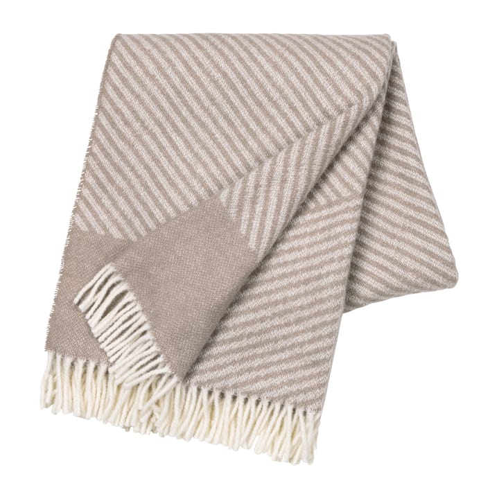 Plaid in lana Stripes 130x185 cm, Beige NJRD