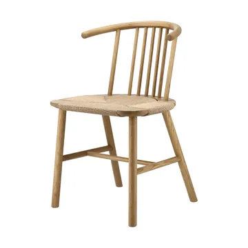 Sedia da pranzo con seduta intrecciata VIOR, Rovere laccato-naturale, confezione da 6 - NJRD