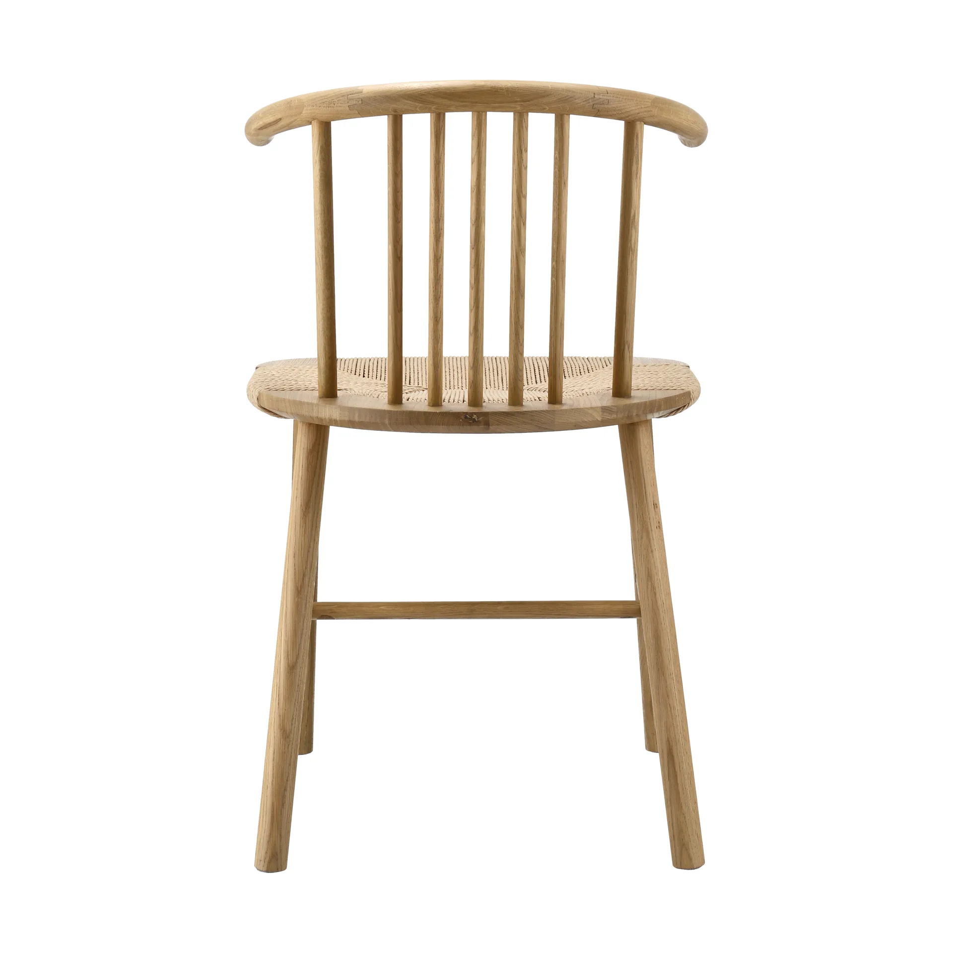 Sedia da pranzo con seduta intrecciata VIOR, Rovere laccato-naturale, confezione da 6 NJRD