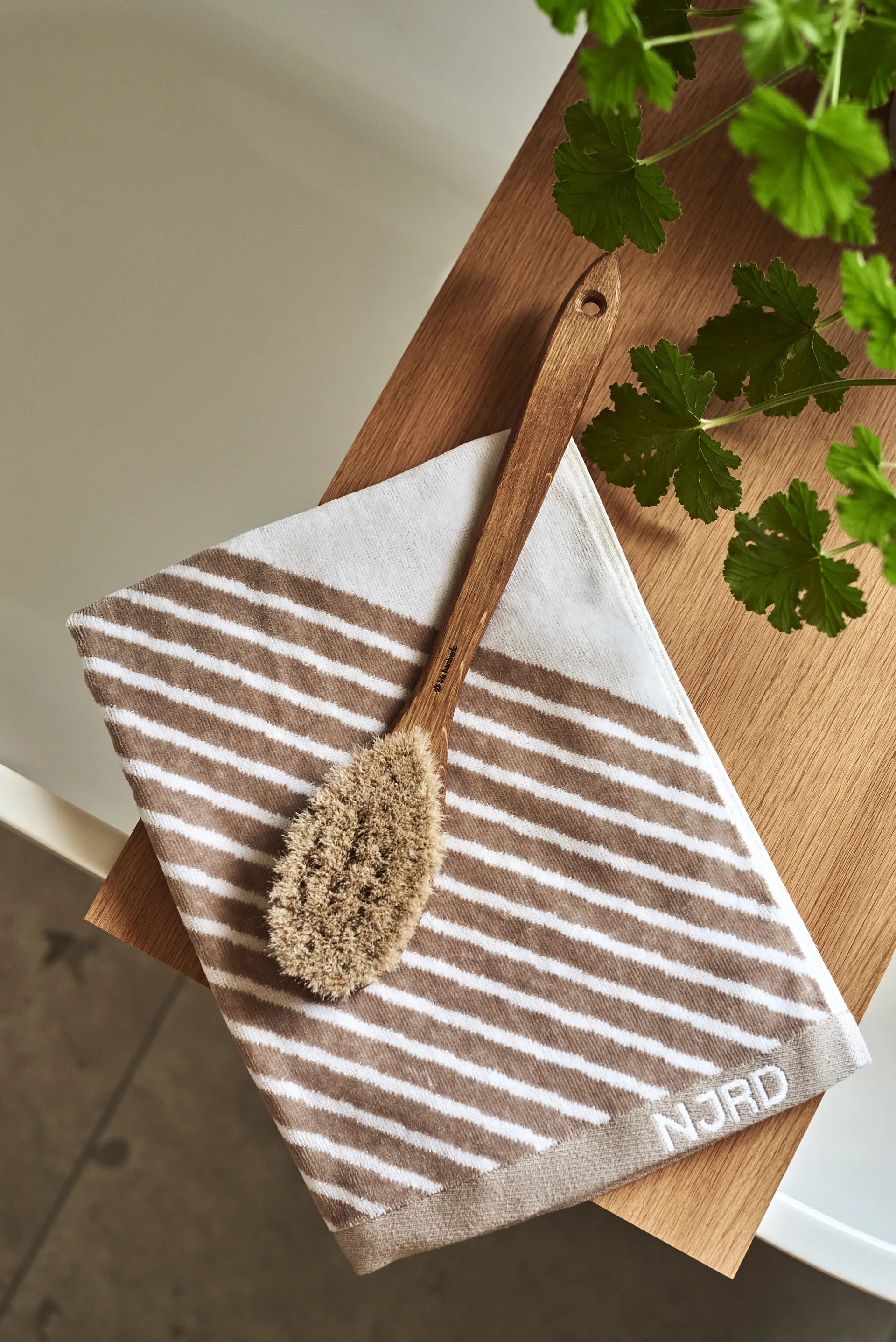 Set asciugamani Stripes 4 pezzi - Beige,  NJRD