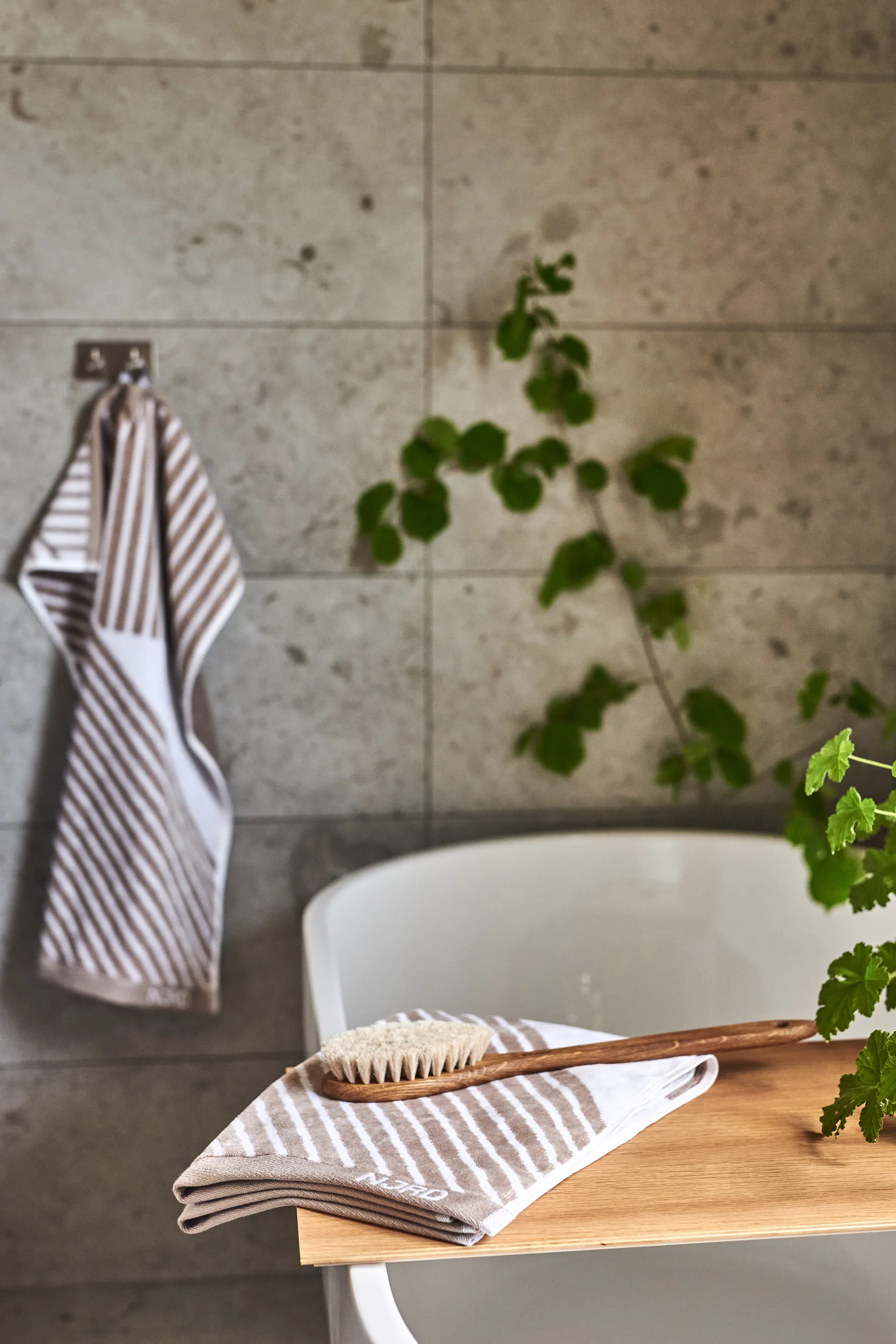 Set asciugamani Stripes 4 pezzi - Beige,  NJRD