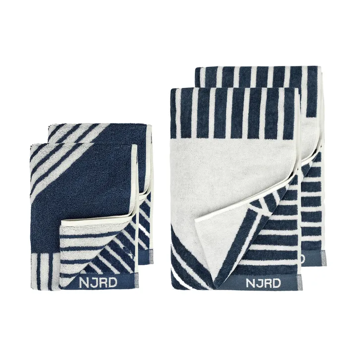 Set asciugamani Stripes 4 pezzi - Blu - NJRD