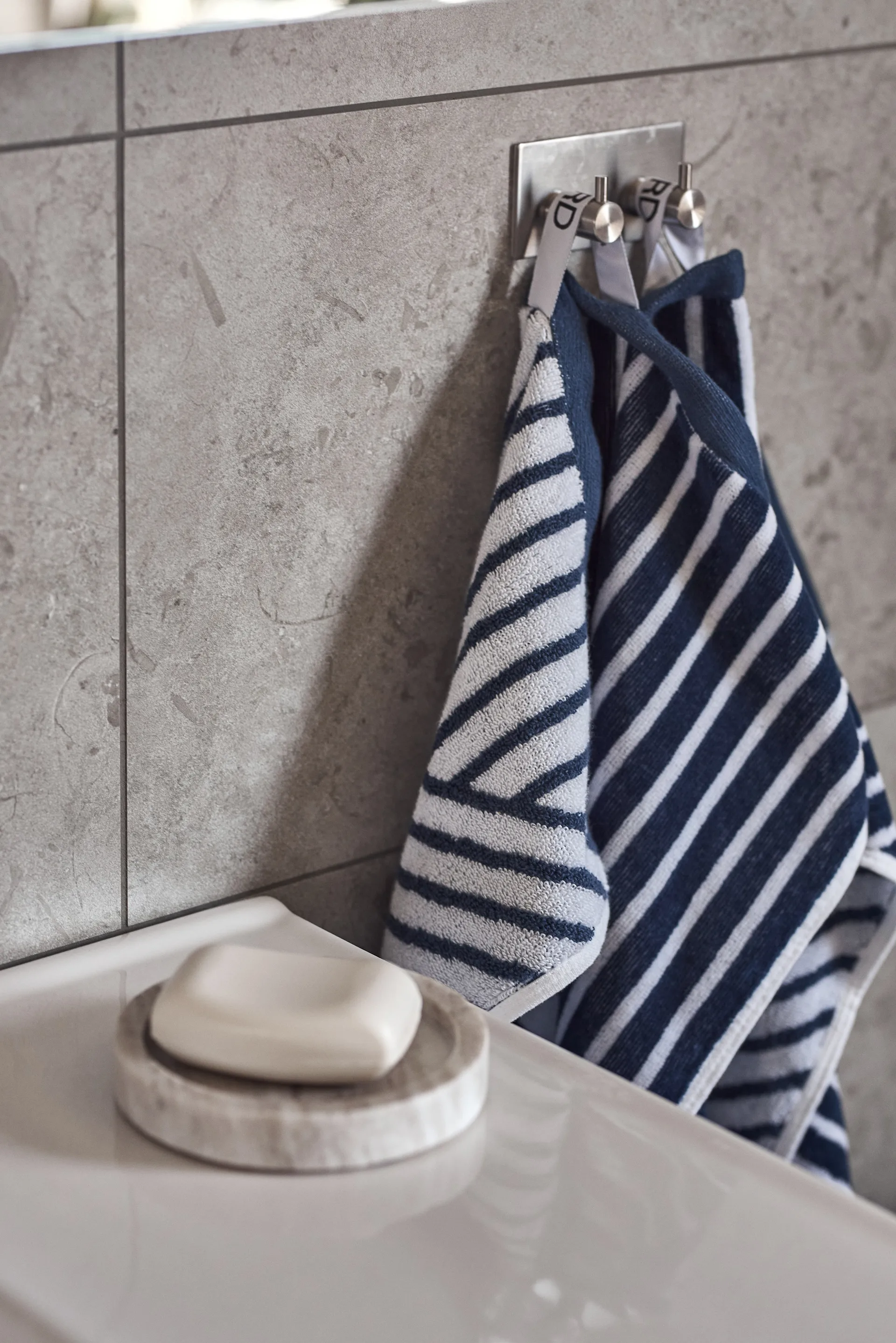 Set asciugamani Stripes 4 pezzi - Blu,  NJRD