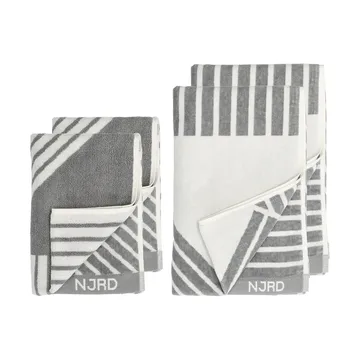Set asciugamani Stripes 4 pezzi - Grigio - NJRD