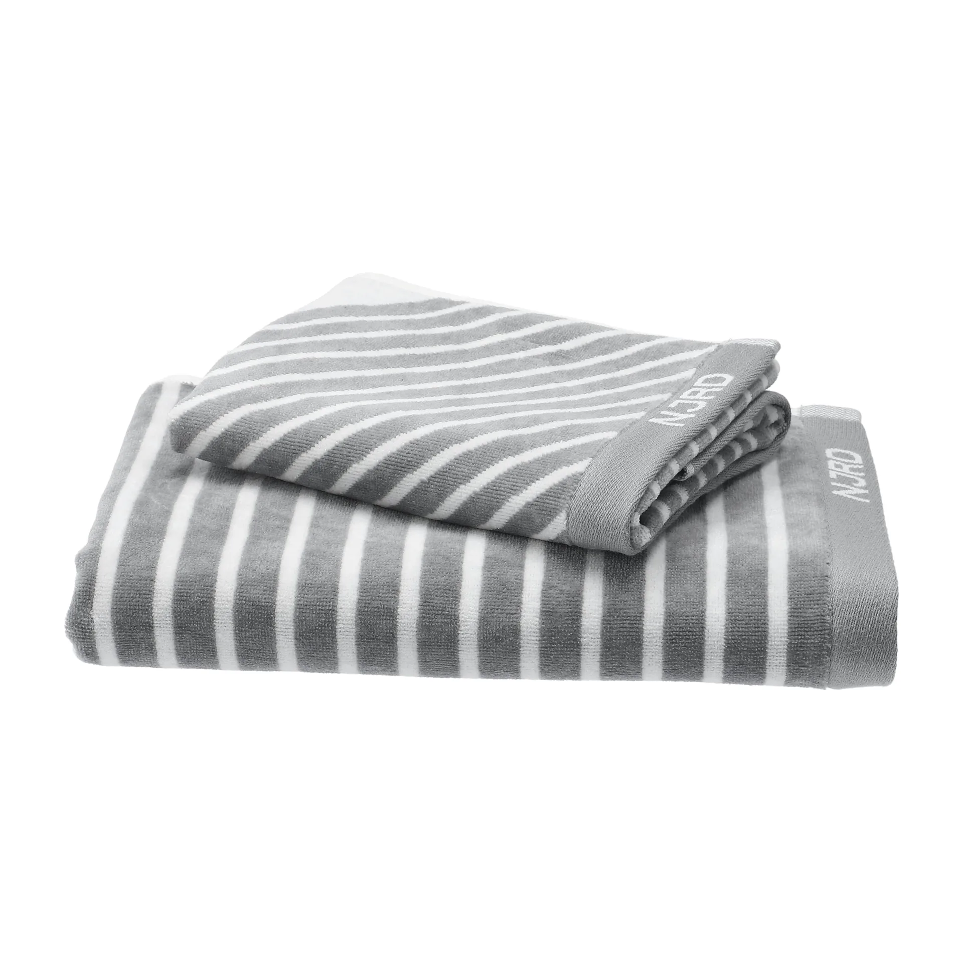 Set asciugamani Stripes 4 pezzi - Grigio,  NJRD