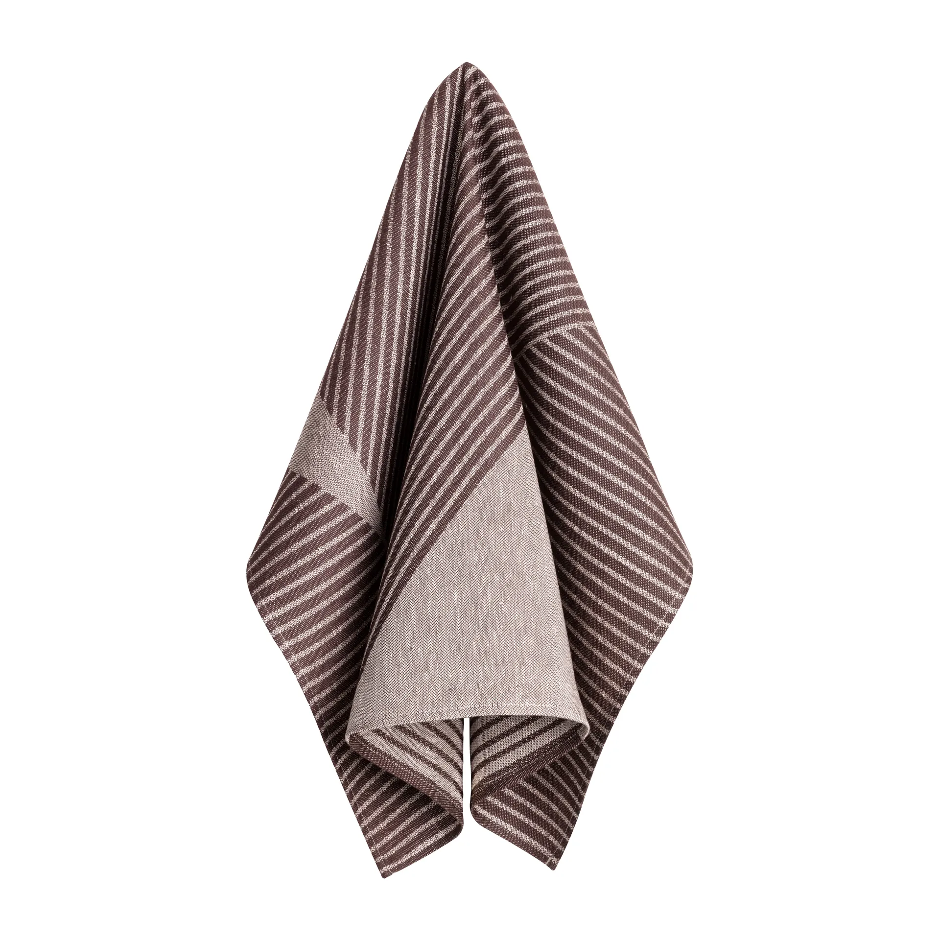 Strofinaccio Stripes 47x70 cm confezione da 2, Marrone-bianco NJRD