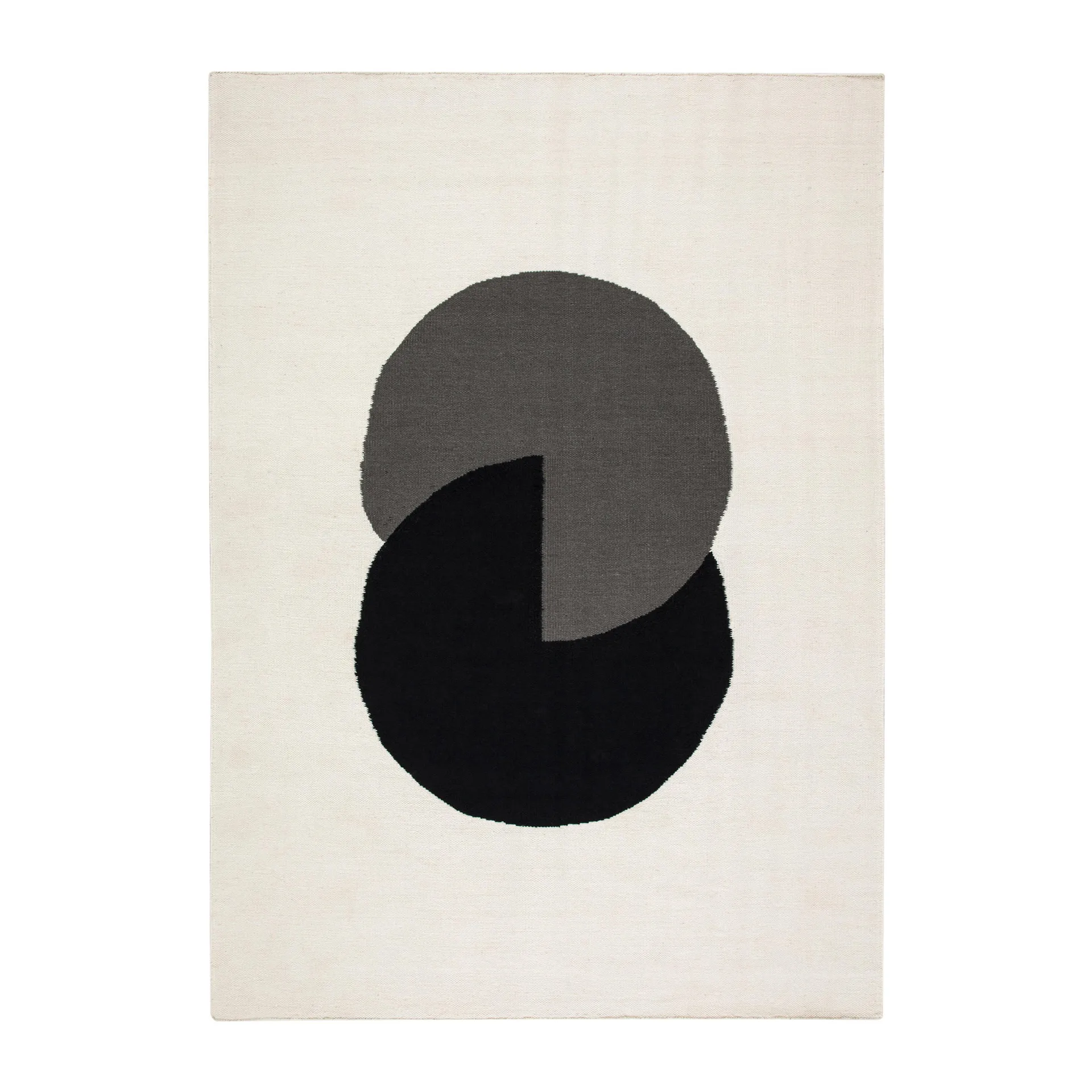 Tappeto Circles blocks kelim bianco naturale, 170x240 cm NJRD