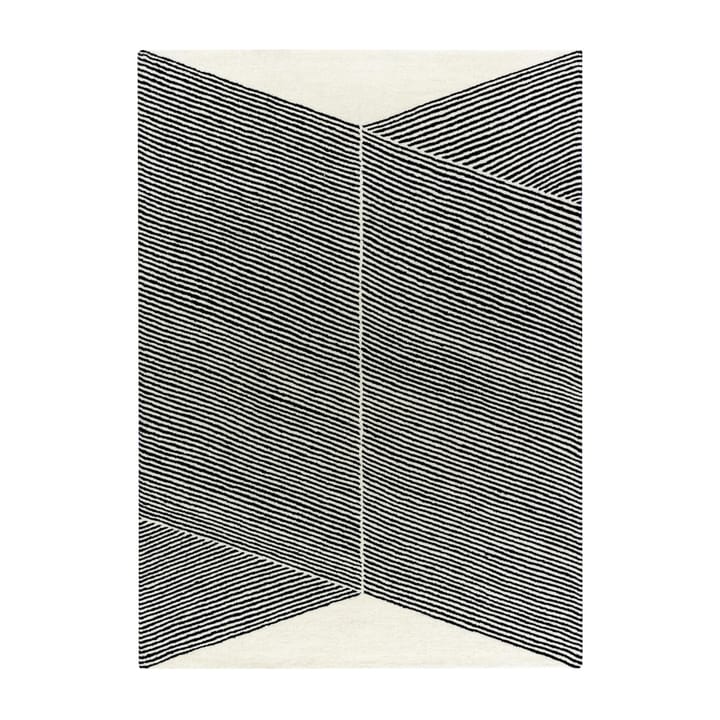 Tappeto in lana bianco naturale Rectangles - 170x240 cm - NJRD