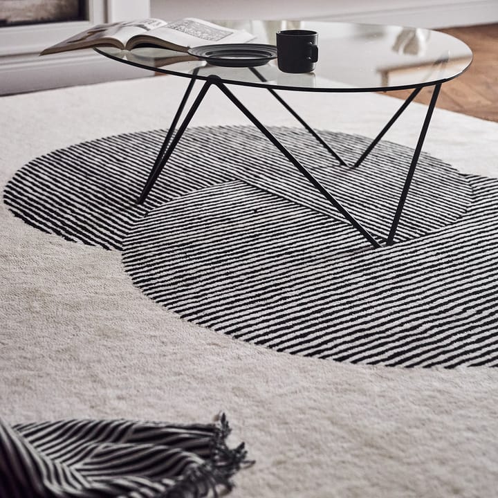 Tappeto in lana Circles bianco naturale - 200x300 cm - NJRD