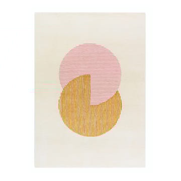 Tappeto in lana Circles rosa - 170x240 cm - NJRD