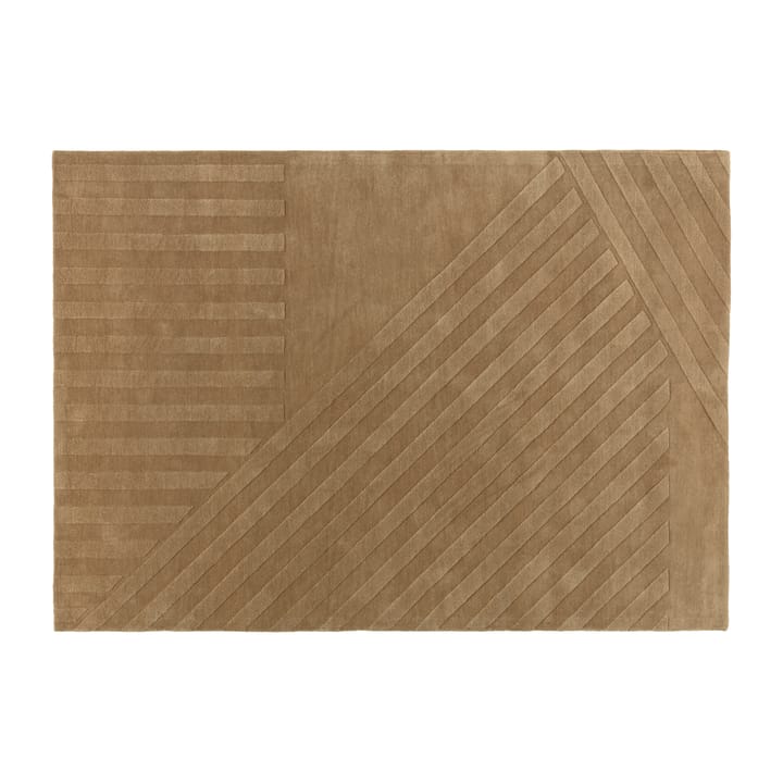 Tappeto in lana Levels a righe beige - 170x240 cm - NJRD