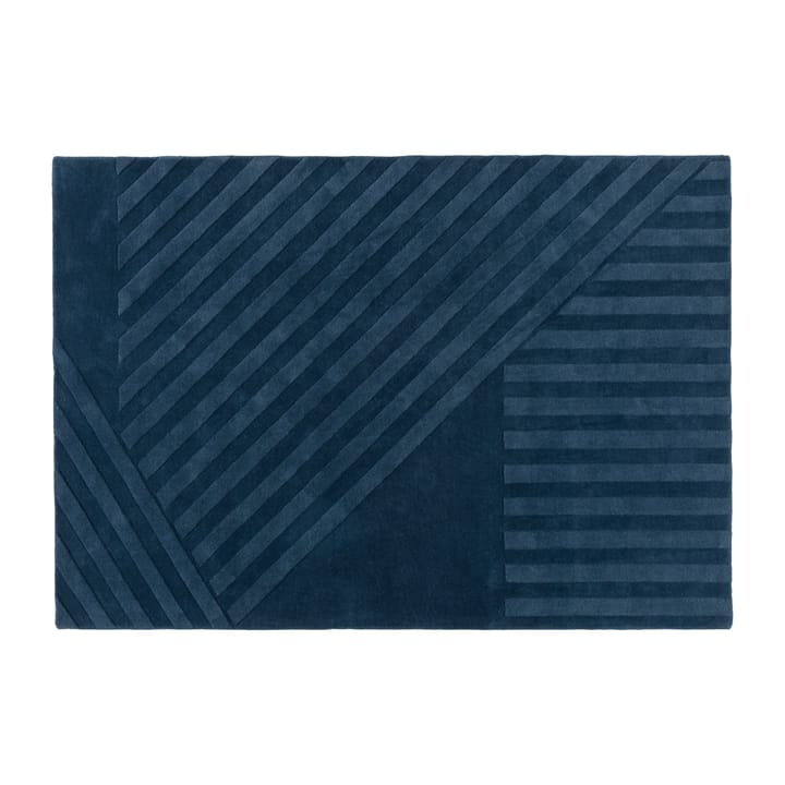 Tappeto in lana Levels a righe blu - 170x240 cm - NJRD