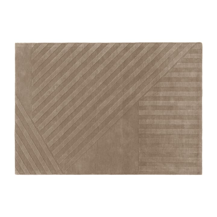 Tappeto in lana Levels a righe grigio - 170x240 cm - NJRD