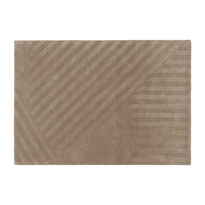 Tappeto in lana Levels a righe grigio - 200x300 cm - NJRD