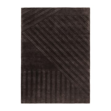 Tappeto in lana Levels a righe marrone - 200x300 cm - NJRD