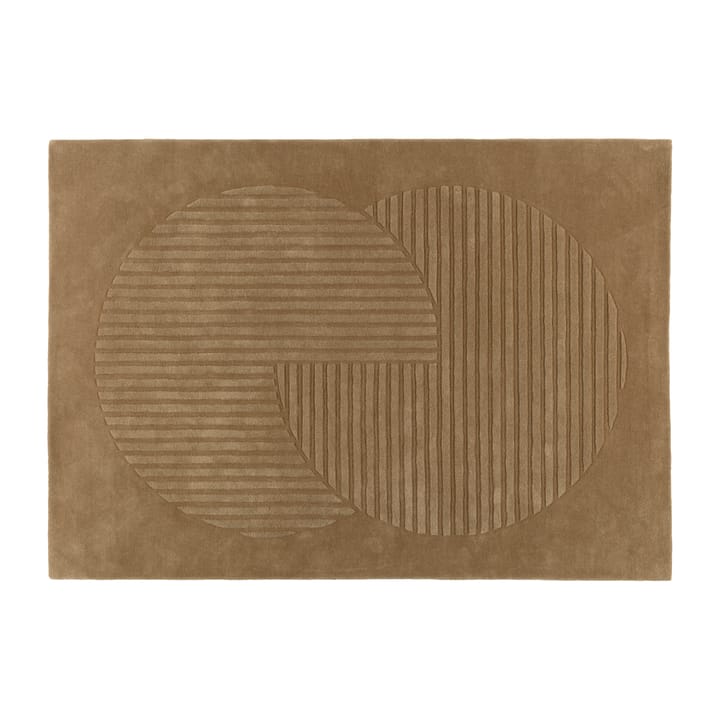 Tappeto in lana Levels cerchi, beige - 170x240 cm - NJRD