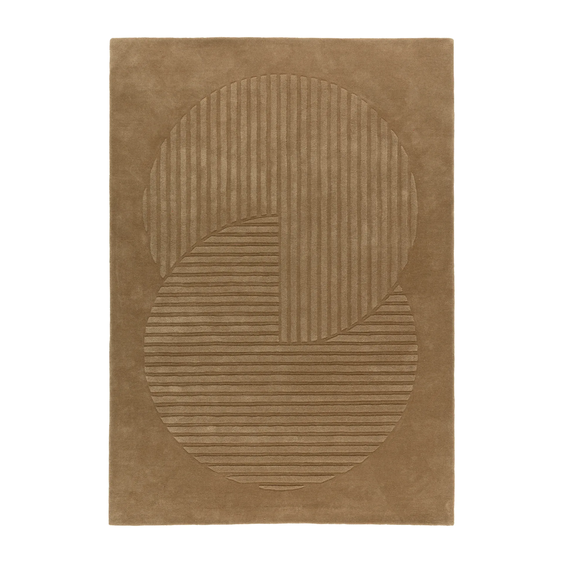 Tappeto in lana Levels cerchi, beige, 200x300 cm NJRD