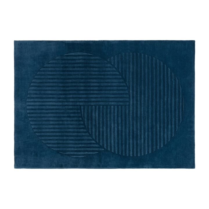 Tappeto in lana Levels cerchi, blu - 200x300 cm - NJRD