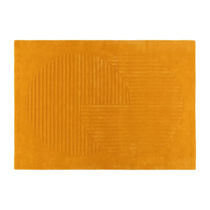 Tappeto in lana Levels cerchi, giallo - 200x300 cm - NJRD