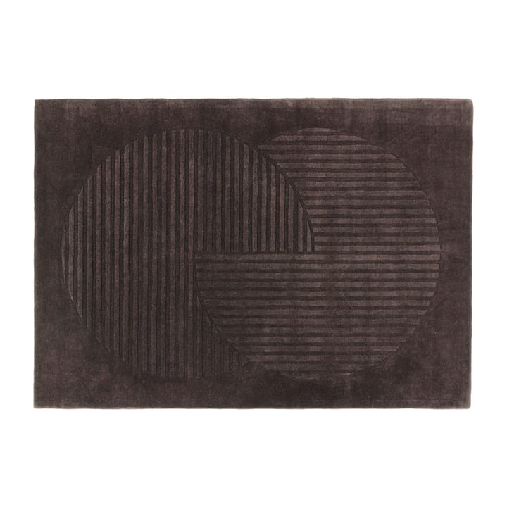 Tappeto in lana Levels cerchi, marrone - 170x240 cm - NJRD