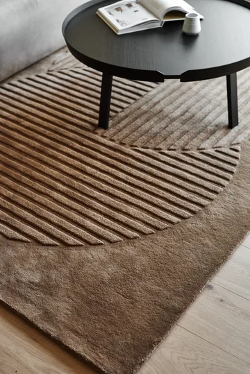 Tappeto in lana Levels Circles - Beige, 170x240 cm - NJRD