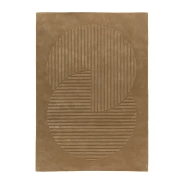 Tappeto in lana Levels Circles - Beige, 200x300 cm - NJRD