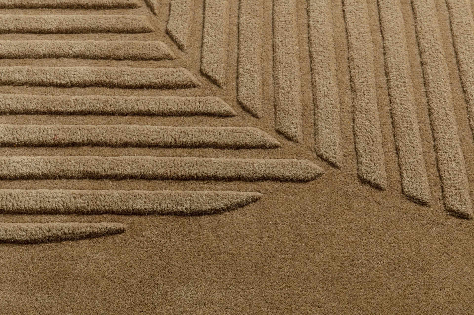 Tappeto in lana Levels Circles, Beige, 200x300 cm NJRD
