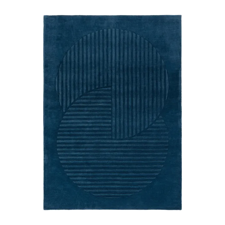 Tappeto in lana Levels Circles - Blu, 170x240 cm - NJRD