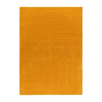 Tappeto in lana Levels Circles - Giallo, 170x240 cm - NJRD