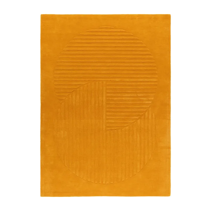 Tappeto in lana Levels Circles - Giallo, 200x300 cm - NJRD