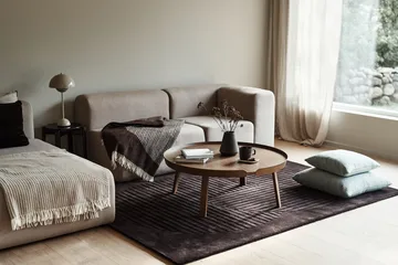 Tappeto in lana Levels Circles - Marrone, 170x240 cm - NJRD