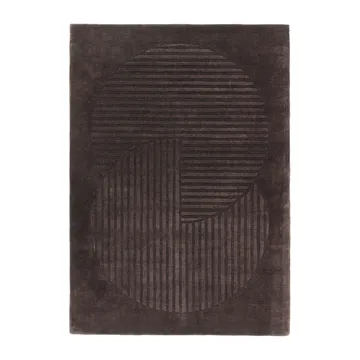 Tappeto in lana Levels Circles - Marrone, 200x300 cm - NJRD