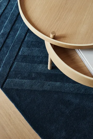 Tappeto in lana Levels Stripes - Blu, 170x240 cm - NJRD