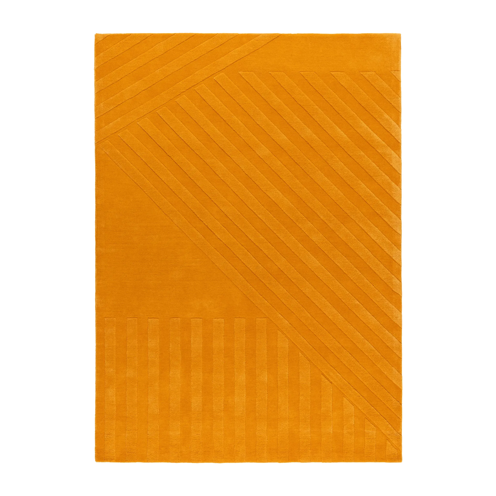 Tappeto in lana Levels Stripes, Giallo, 170x240 cm NJRD