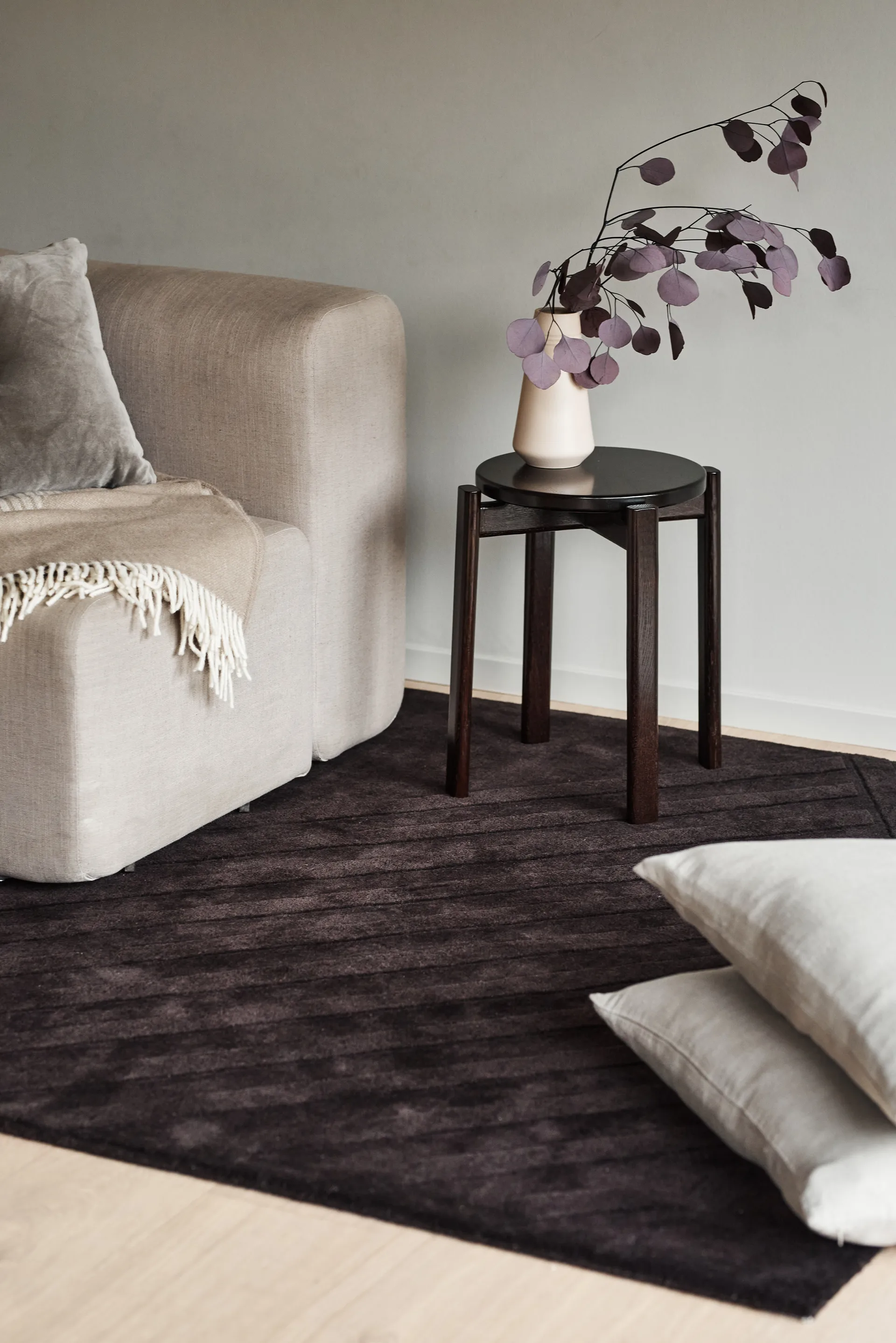Tappeto in lana Levels Stripes, Marrone, 170x240 cm NJRD