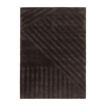 Tappeto in lana Levels Stripes - Marrone, 200x300 cm - NJRD