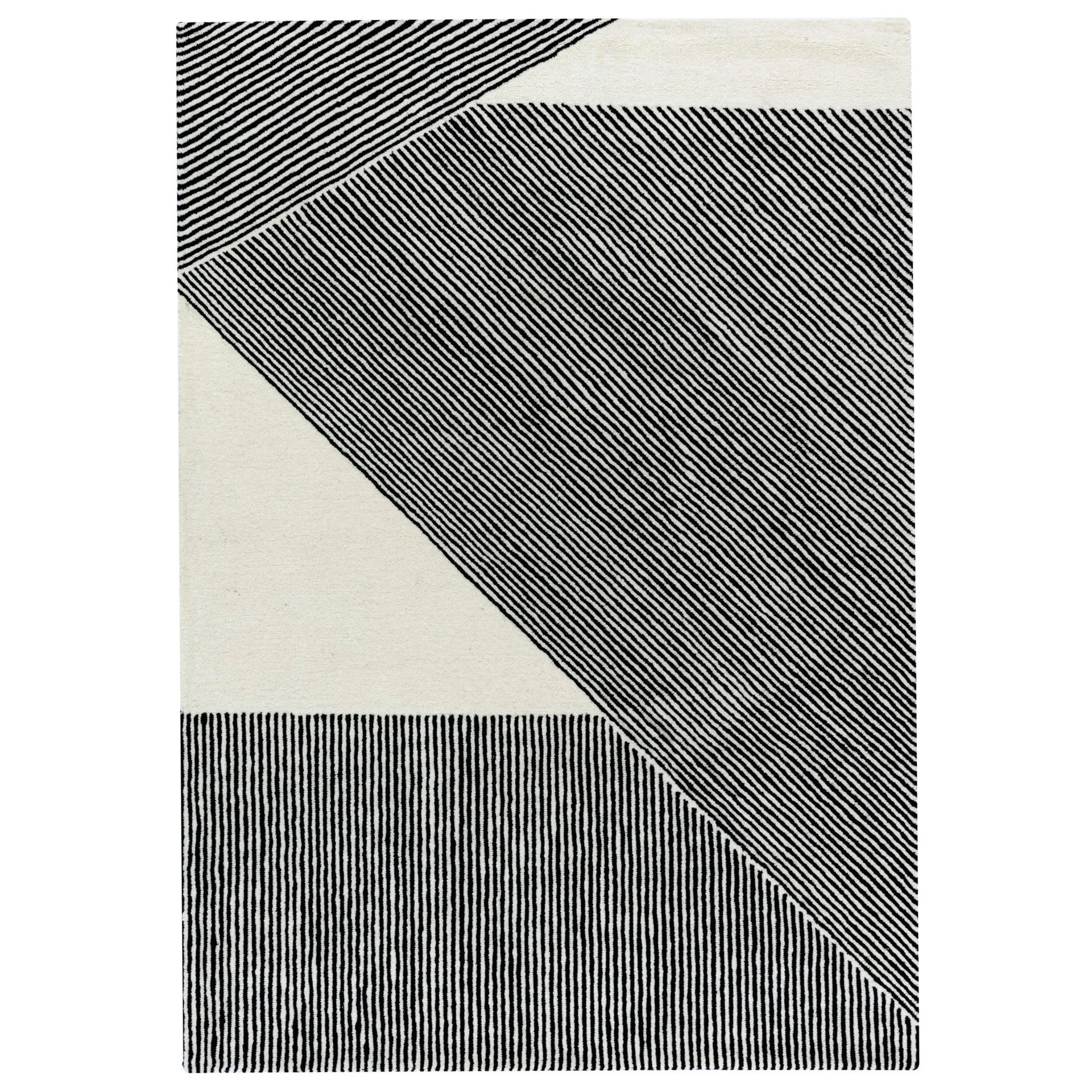 Tappeto in lana Stripes natural white, 200x300 cm NJRD