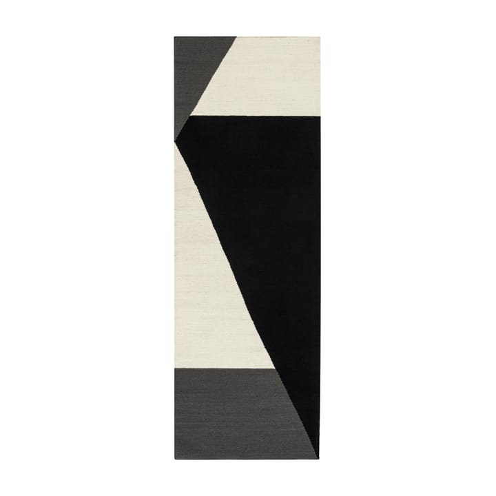 Tappeto Kelim Stripes blocks nero - 80x240 cm - NJRD