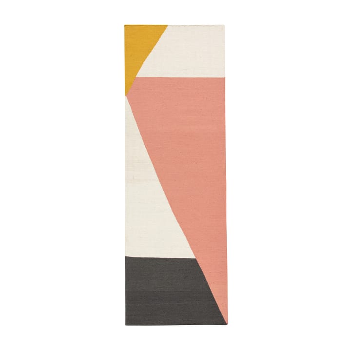 Tappeto Kelim Stripes blocks rosa - 80x240 cm - NJRD
