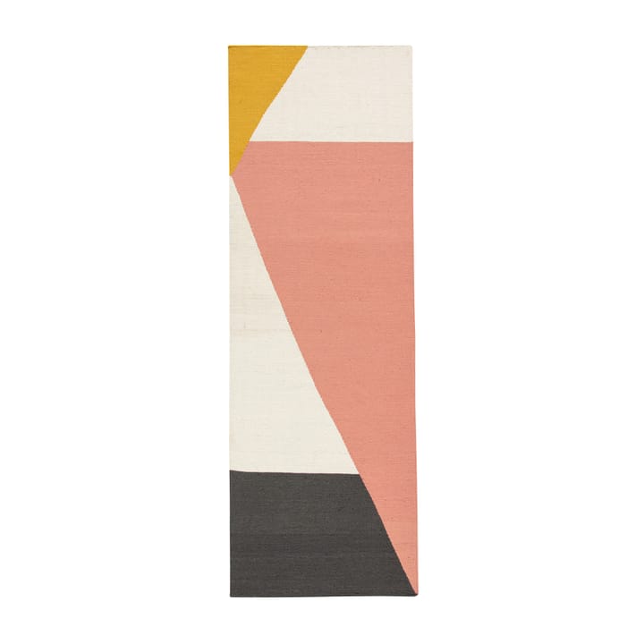 Tappeto Kelim Stripes blocks rosa, 80x240 cm NJRD