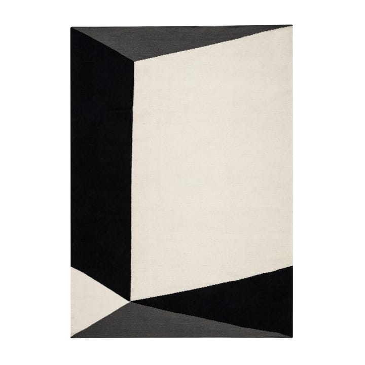 Tappeto kelim Triangles blocks bianco naturale - 170x240 cm - NJRD