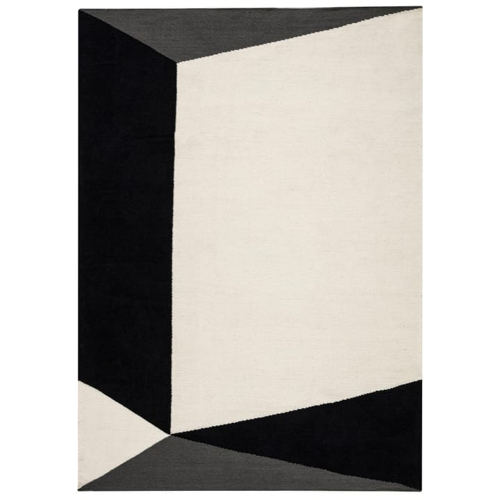 Tappeto kelim Triangles blocks bianco naturale - 200x300 cm - NJRD