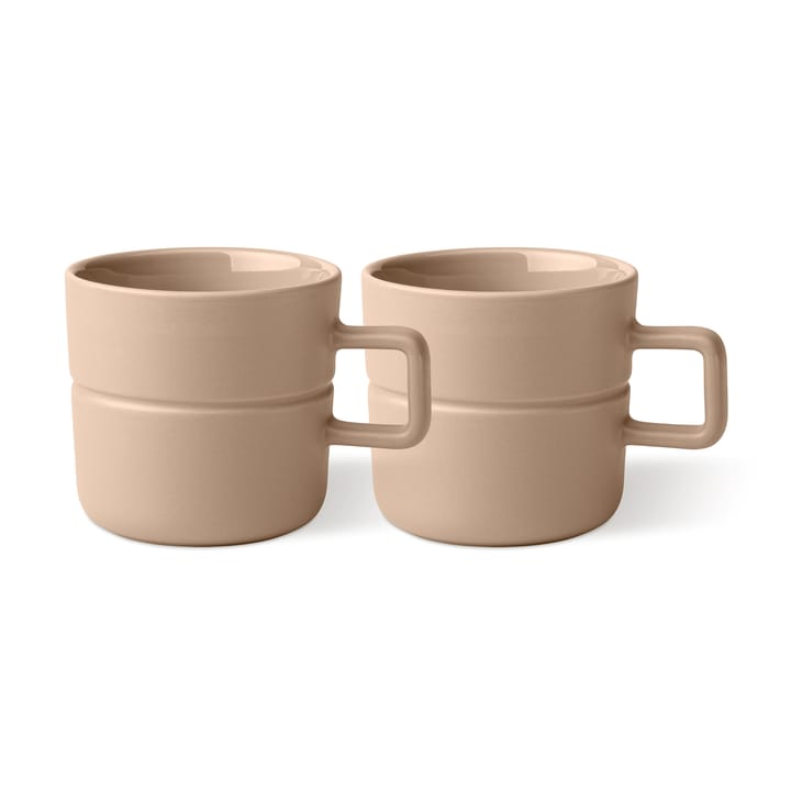 Tazza Lines 30 cl confezione da 2 - beige - NJRD