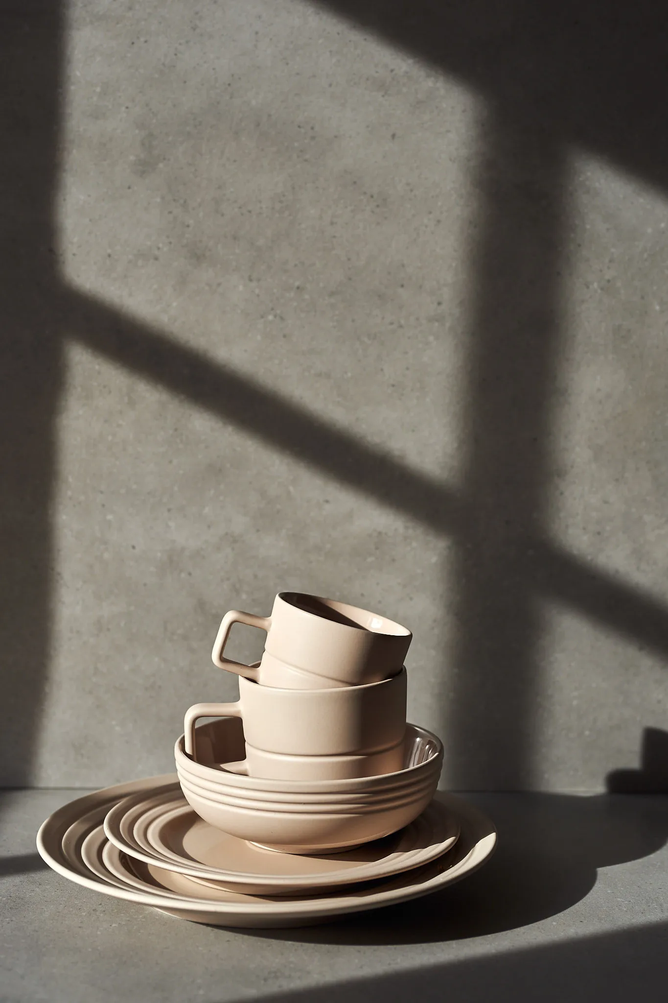 Tazza Lines 30 cl confezione da 2, beige NJRD