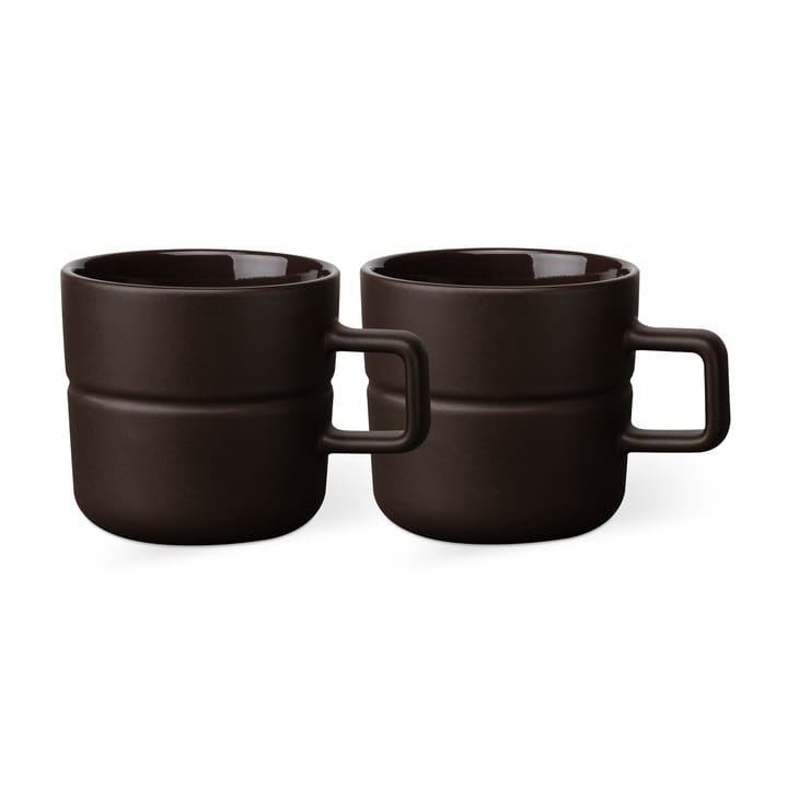 Tazza Lines 30 cl confezione da 2 - marrone - NJRD