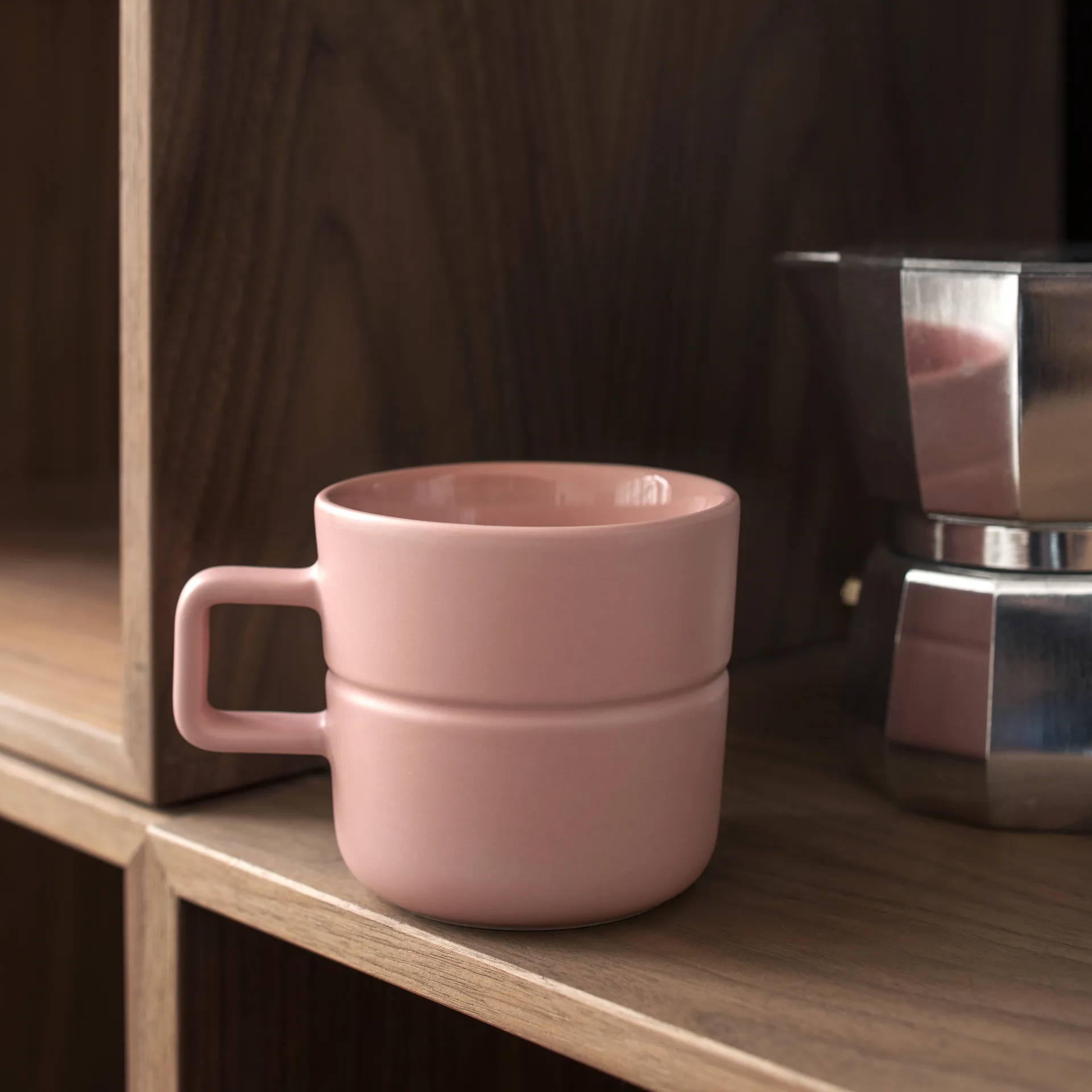 Tazza Lines 30 cl confezione da 2, rosa NJRD