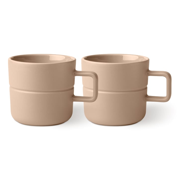 Tazza Lines 50 cl confezione da 2 - beige - NJRD